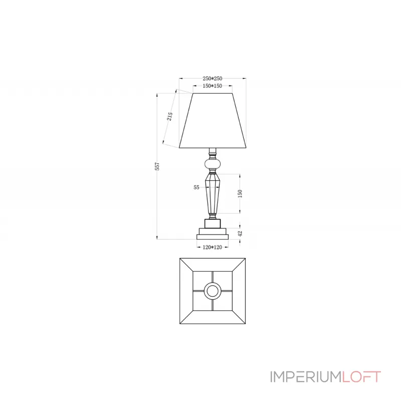 Лампа настольная (кремовый абажур) 22-86639TL