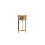 Журнальный стол круглый золотой 13RXFS5080L-GOLD от ImperiumLoft
