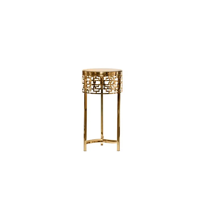 Журнальный стол круглый золотой 13RXFS5080L-GOLD от ImperiumLoft