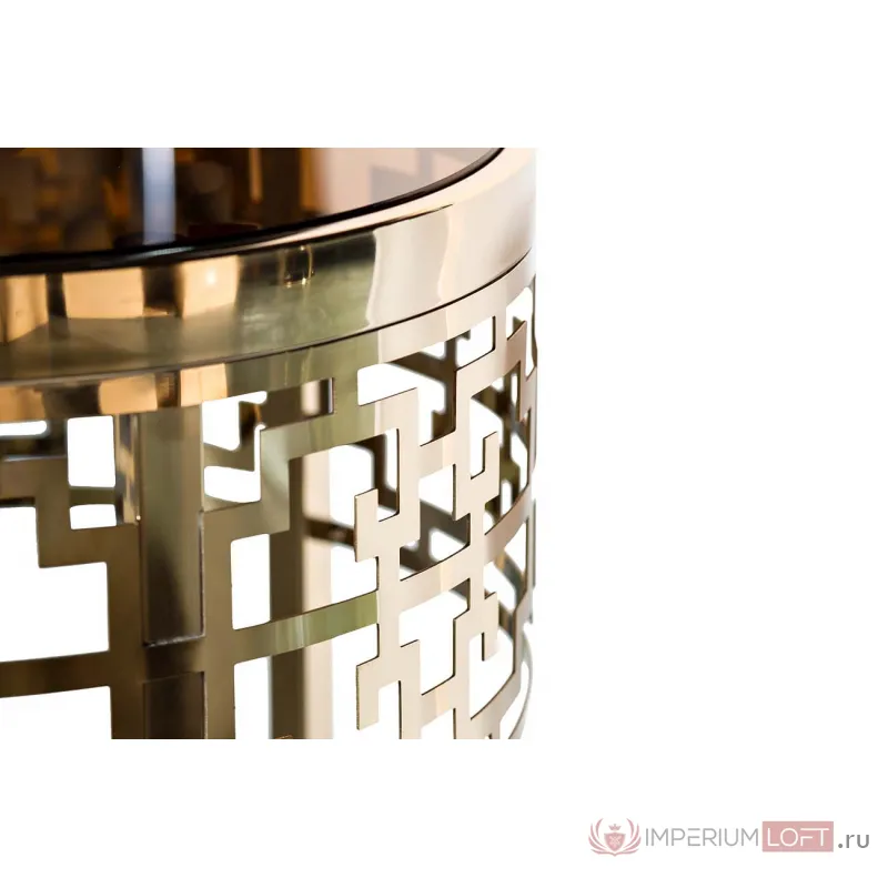 Журнальный стол круглый золотой 13RXFS5080L-GOLD от ImperiumLoft