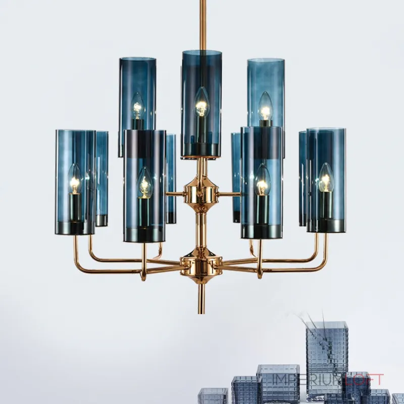 Люстра на штанге DELPHY L6 Blue