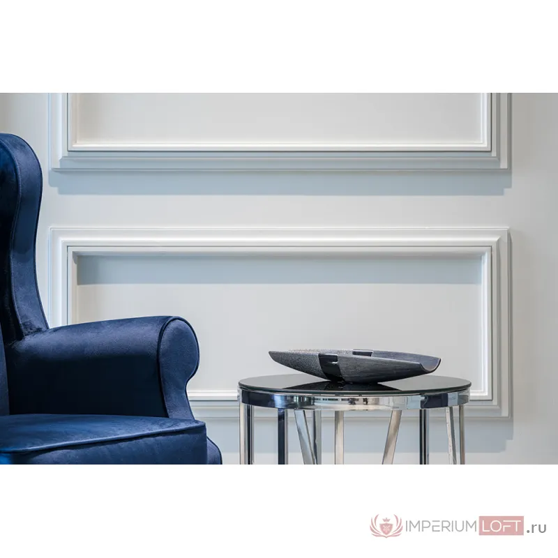 Блюдо керамическое черное с серебром 18H7001-2 от ImperiumLoft