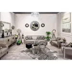Круглый журнальный столик серебряный 13RXET8011-SILVER от ImperiumLoft