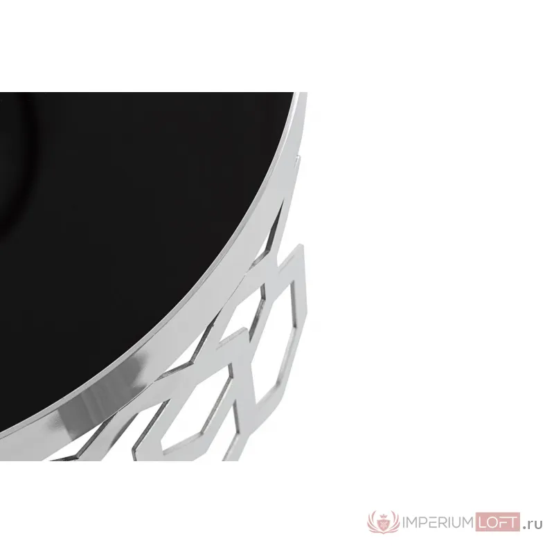 Круглый журнальный столик серебряный 13RXET8011-SILVER от ImperiumLoft