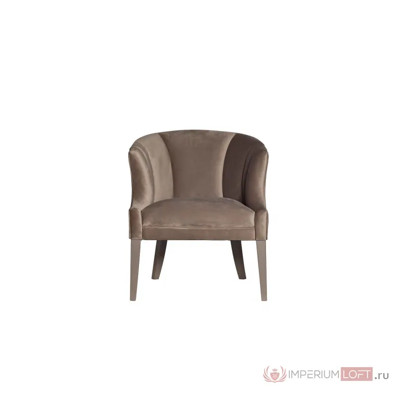 Кресло серое низкое велюровое ZW-857 GRE от ImperiumLoft