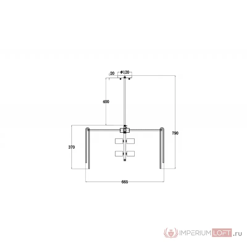 Люстра со стеклянными подвесками 20MD3449-6 от ImperiumLOFT от ImperiumLoft