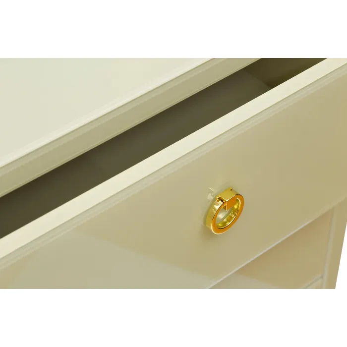 Комод со стеклянной столешницей бежевый KFG005E7 от ImperiumLoft