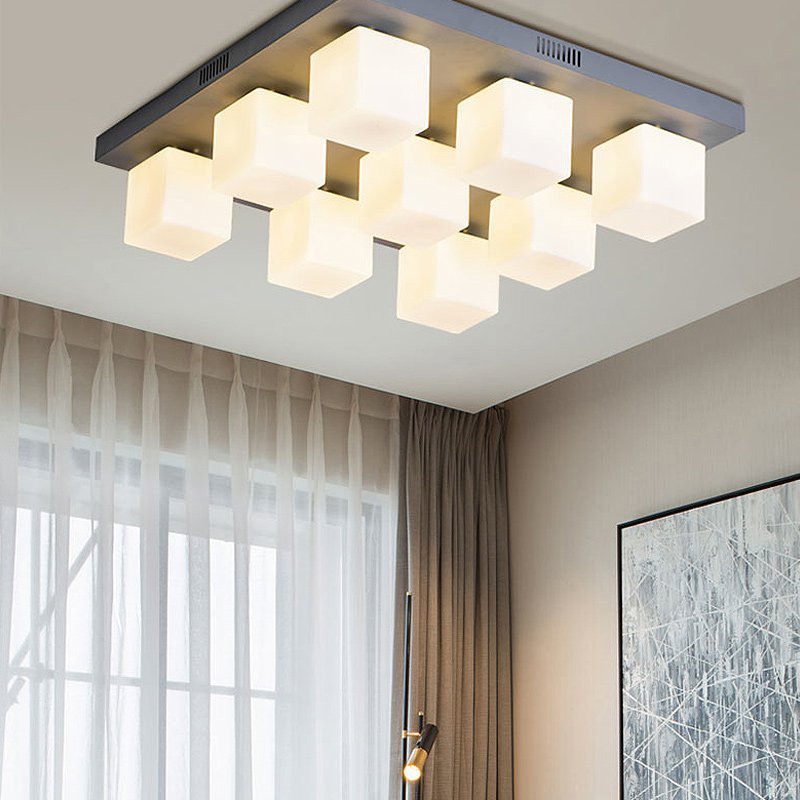Подвесная люстра BOARD CUBE L4 White от ImperiumLoft