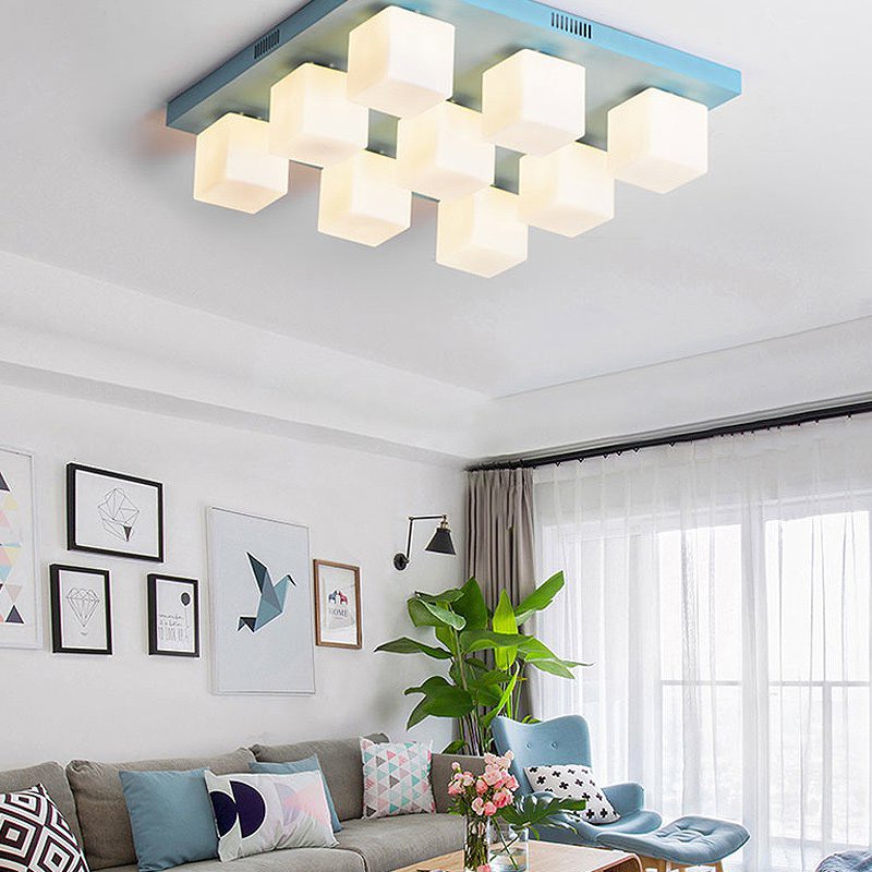 Подвесная люстра BOARD CUBE L4 White от ImperiumLoft