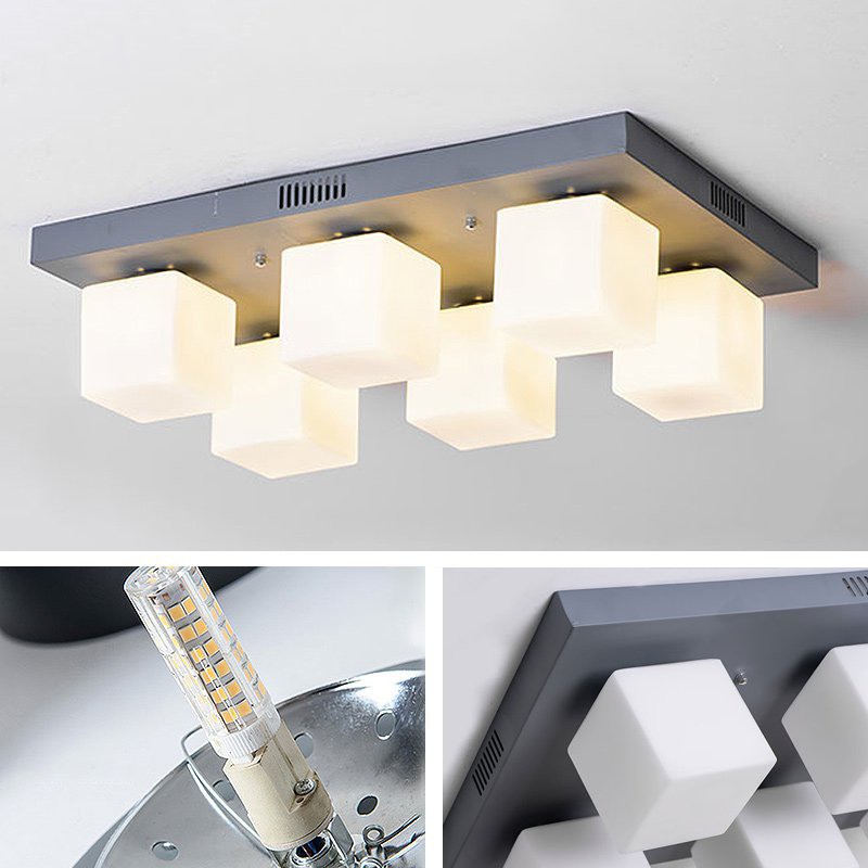 Подвесная люстра BOARD CUBE L4 White от ImperiumLoft