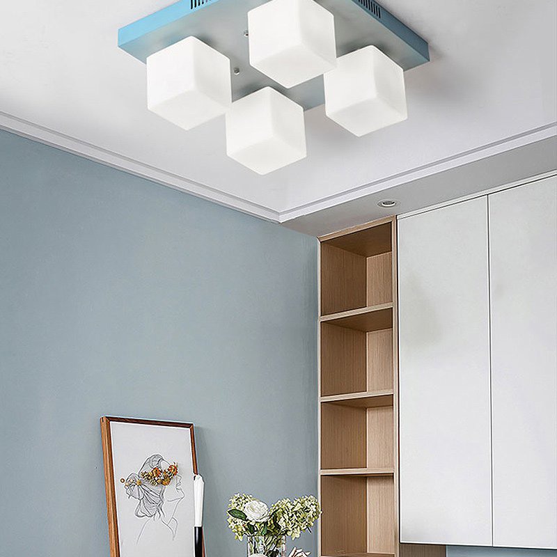 Подвесная люстра BOARD CUBE L4 White от ImperiumLoft