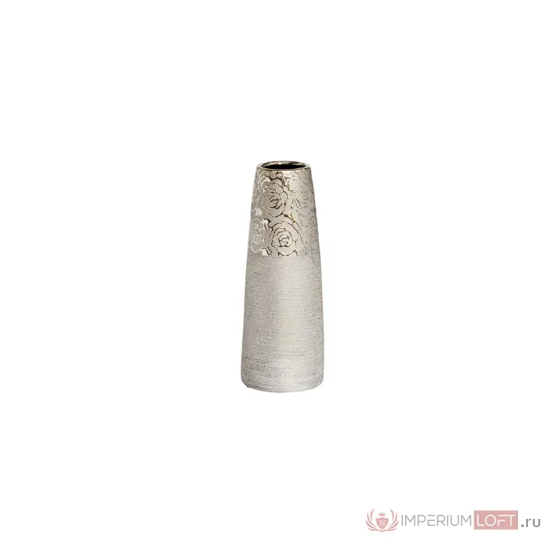 Ваза керамическая серебряная 18H7732S-12 от ImperiumLoft