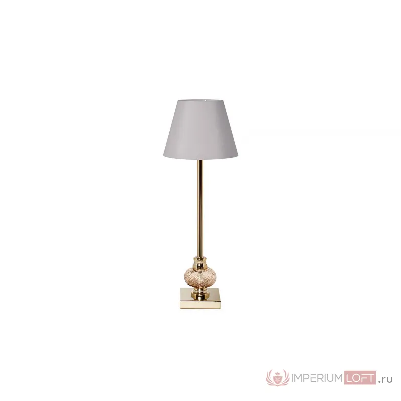 Лампа настольная золотая (светло-серый абажур) 22-87898 от ImperiumLoft