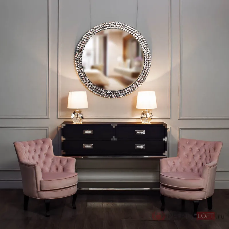Лампа настольная хрустальная с кремовым плафоном X31511CR от ImperiumLoft