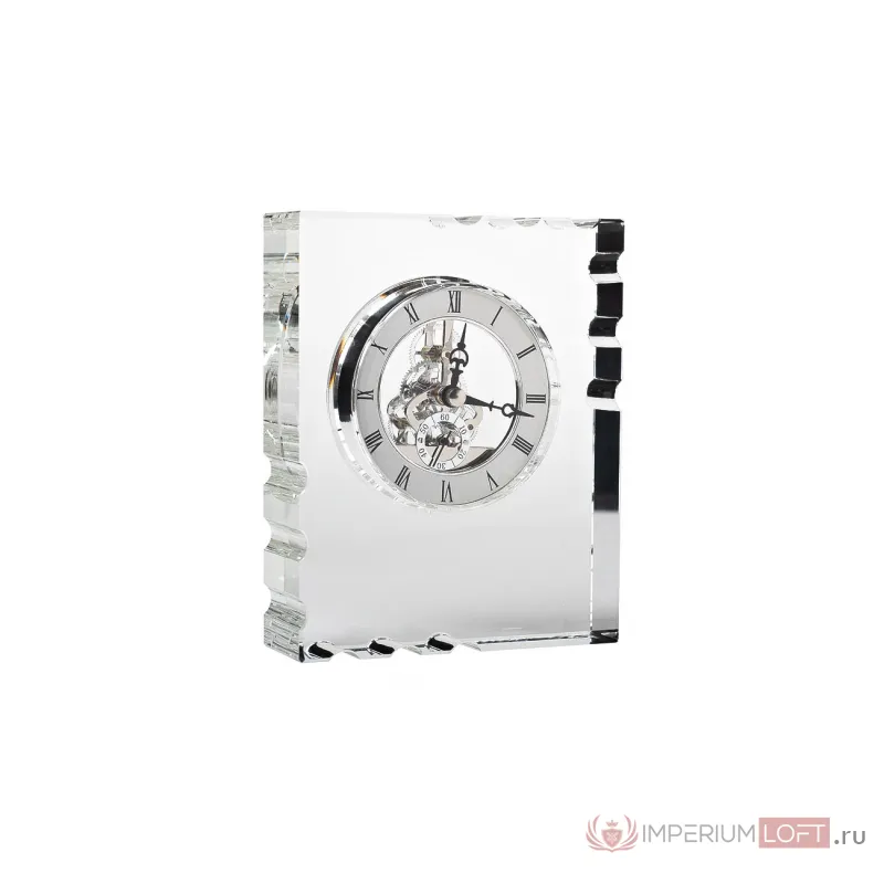 Часы настольные стеклянные серебряные C81494 от ImperiumLoft