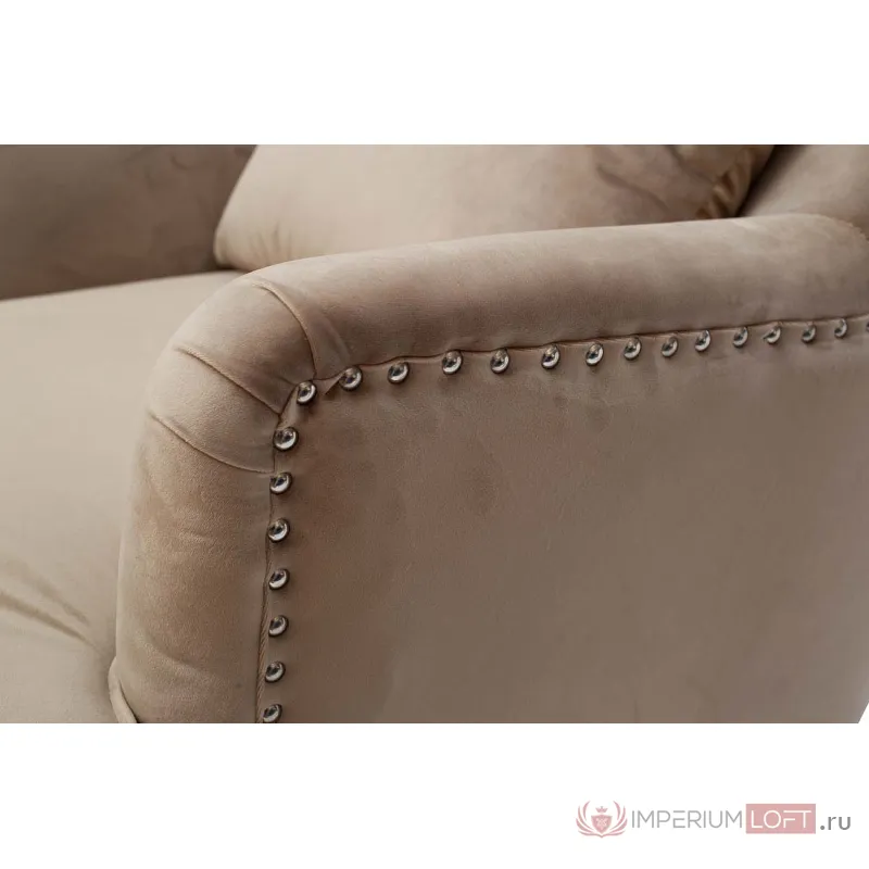 Кресло велюровое бежевое (с подушкой) 24YJ-7004-06413/1 от ImperiumLoft