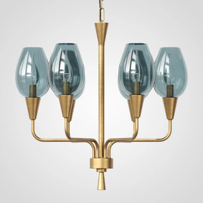 Подвесная дизайнерская люстра Viola 6 Синий Подвесная дизайнерская люстра Viola 6 Синий