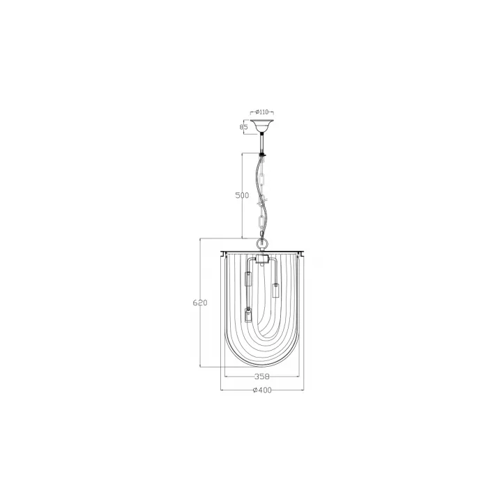 Светильник потолочный изящный (хром) 20MD3231-3NI от ImperiumLOFT от ImperiumLoft