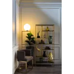 Стеллаж с черным стеклом (золотой) 46AS-SH1452-GOLD от ImperiumLoft