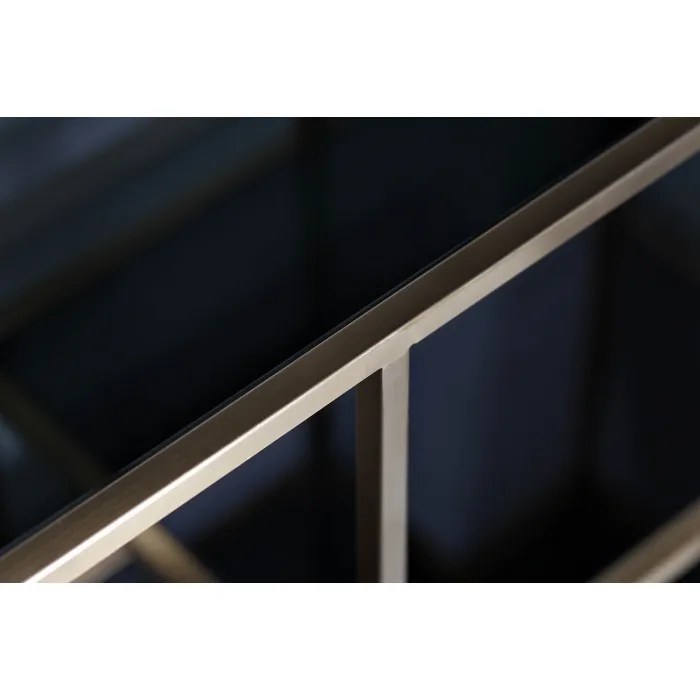 Стеллаж с черным стеклом (золотой) 46AS-SH1452-GOLD от ImperiumLoft