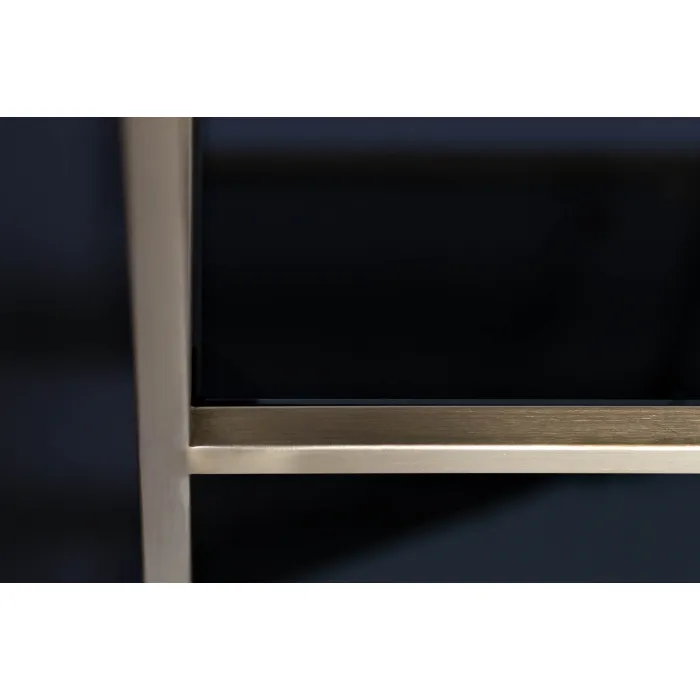 Стеллаж с черным стеклом (золотой) 46AS-SH1452-GOLD от ImperiumLoft