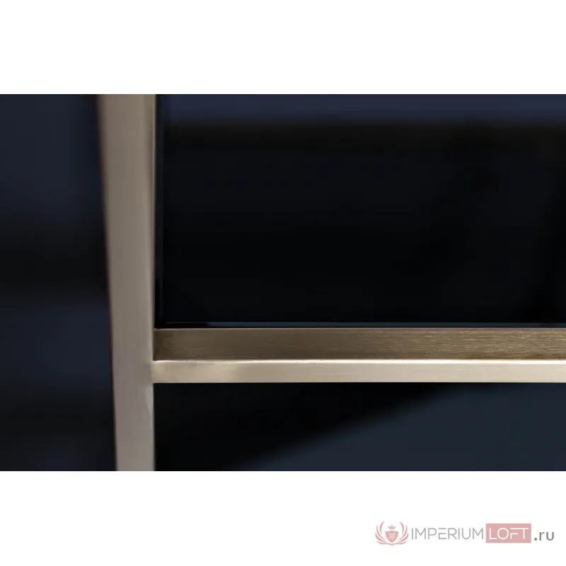 Стеллаж с черным стеклом (золотой) 46AS-SH1452-GOLD от ImperiumLoft