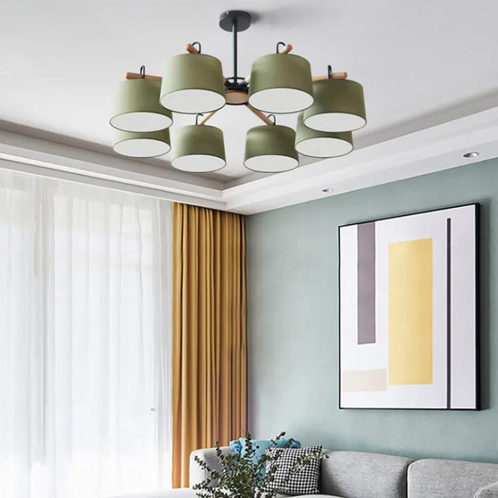 Потолочная люстра на штанге EVEN 6 Olive от ImperiumLoft
