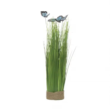 Стебли травы с голубыми бабочками 8J-14AK0041 от ImperiumLoft