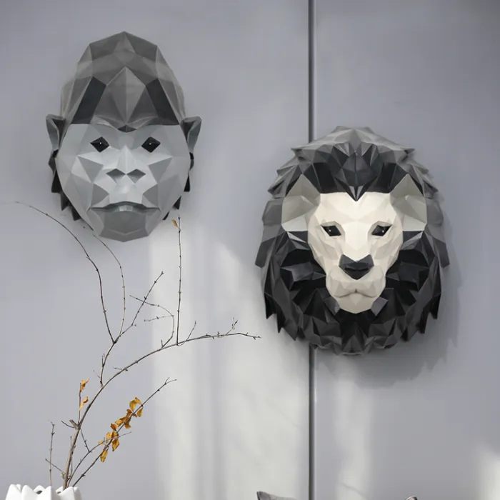 Дизайнерский настенный декор звери LaLume-KKK00232 от ImperiumLoft