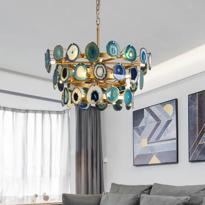 Подвесная люстра AGATE D70 Blue от ImperiumLoft