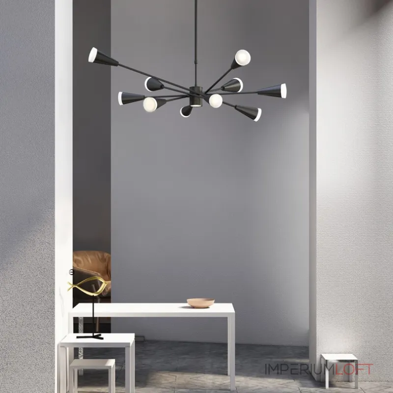 Люстра на штанге MILTON 6 Черный Люстра на штанге MILTON 6 Черный