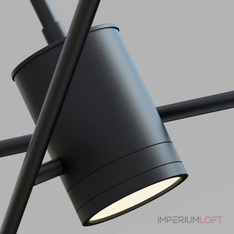 Люстра на штанге MILTON 6 Черный Люстра на штанге MILTON 6 Черный