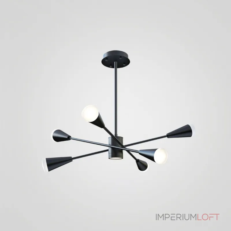 Люстра на штанге MILTON 6 Черный Люстра на штанге MILTON 6 Черный