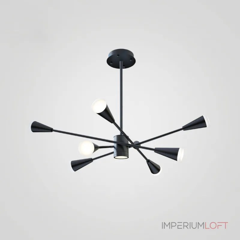 Люстра на штанге MILTON 6 Черный Люстра на штанге MILTON 6 Черный