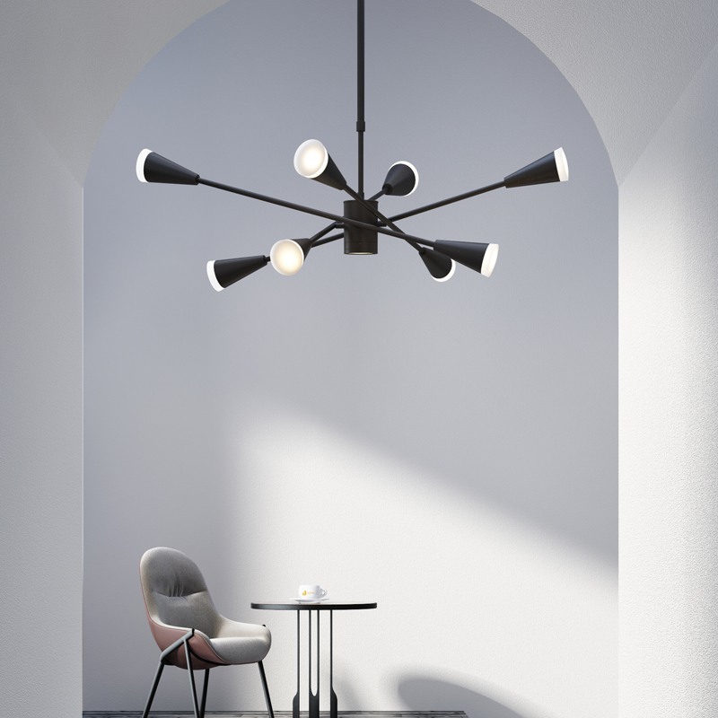 Люстра на штанге MILTON 6 Черный Люстра на штанге MILTON 6 Черный