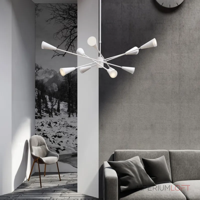 Люстра на штанге MILTON 6 Черный Люстра на штанге MILTON 6 Черный