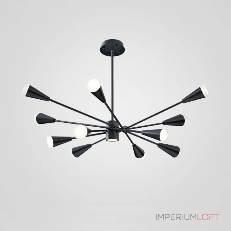 Люстра на штанге MILTON 6 Черный Люстра на штанге MILTON 6 Черный