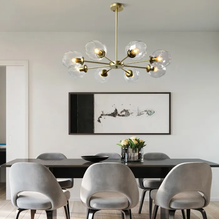 Люстра на штанге MARINE B 12 lamps Gold/Blue от ImperiumLoft