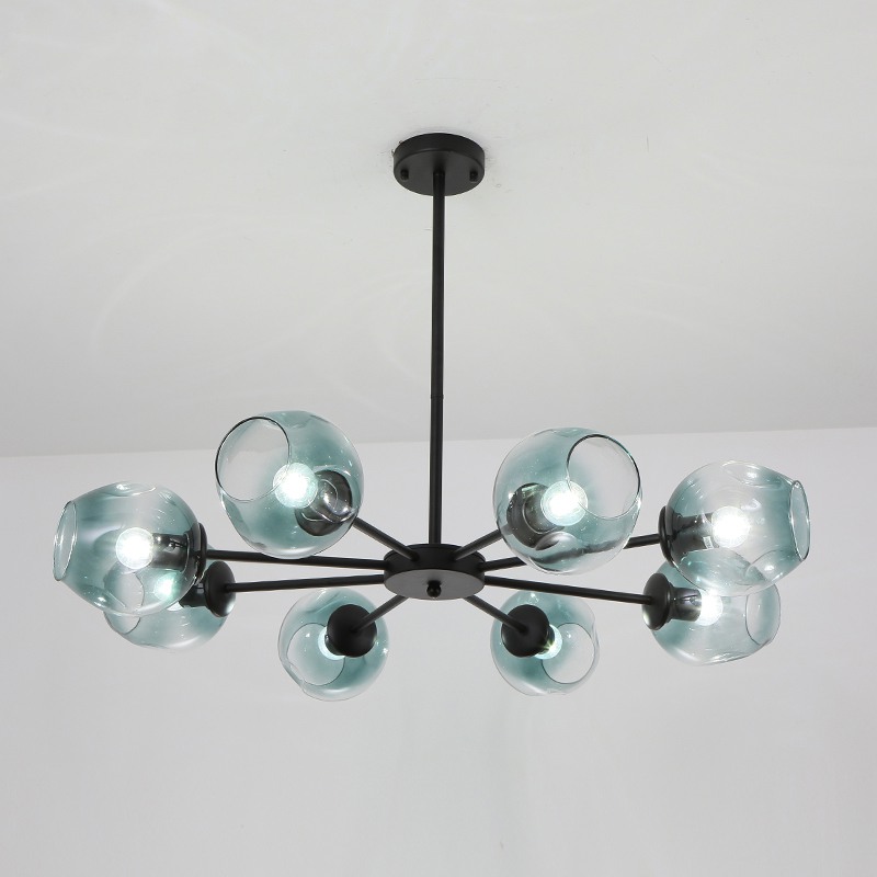 Люстра на штанге MARINE B 8 Black/Blue от ImperiumLoft