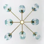 Люстра на штанге MARINE B 12 lamps Gold/Blue от ImperiumLoft