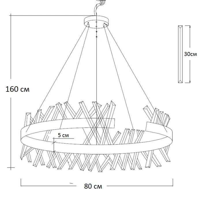 Люстра стеклянная LED 62GDW-913-800R от ImperiumLOFT от ImperiumLoft