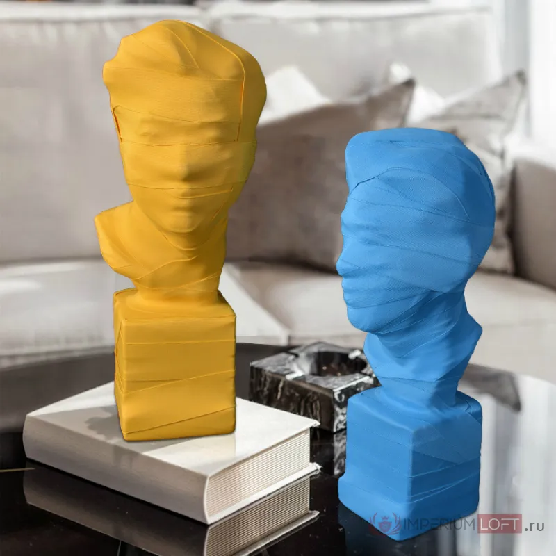 Скульптура  голова мужчины LaLume-SKT00111Дизайнерская с от ImperiumLoft