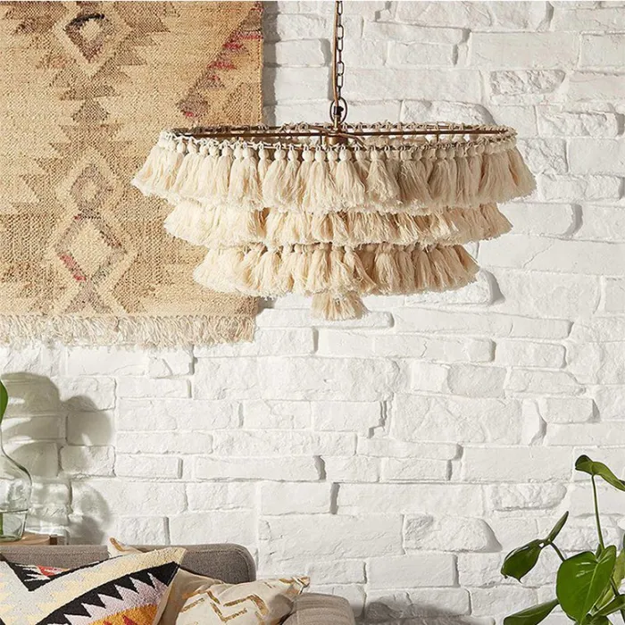 Подвесная люстра TASSEL Бежевый от ImperiumLoft