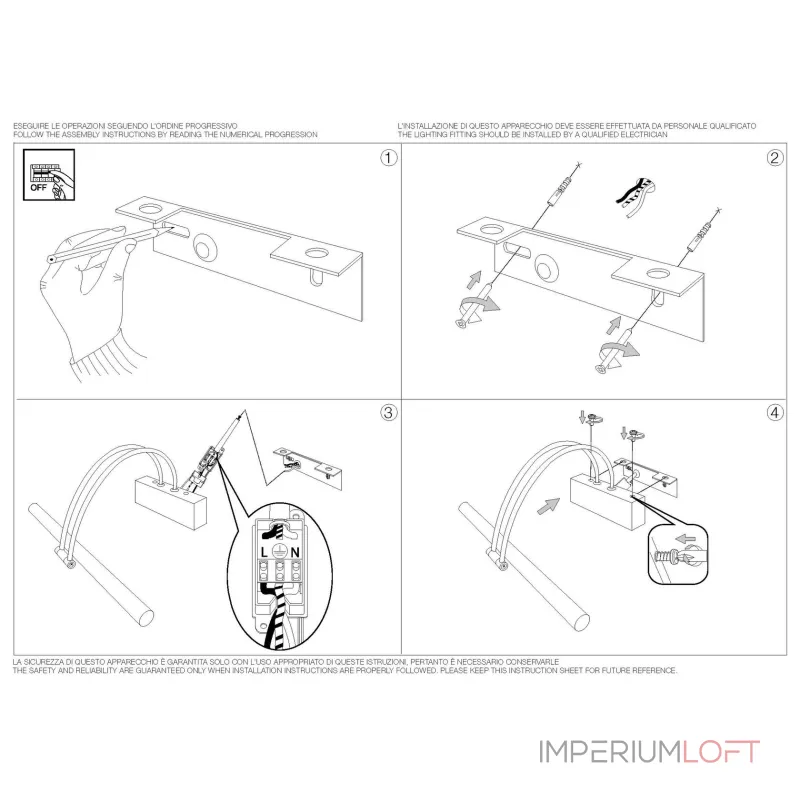 Настенный светильник Ideal Lux BOW 121130