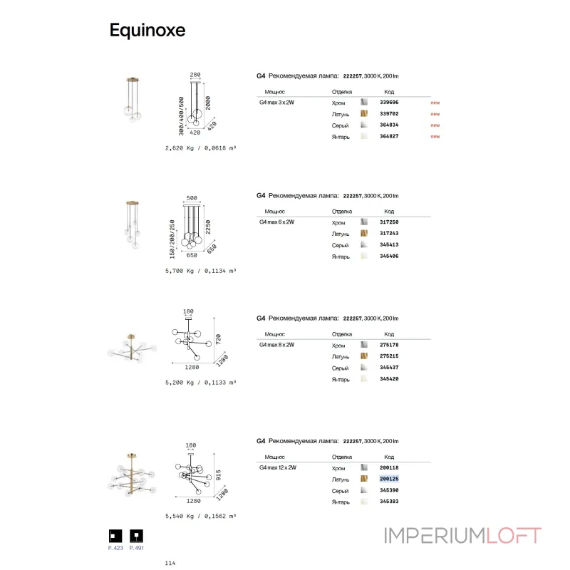 Люстра на штанге Ideal Lux EQUINOXE 345420