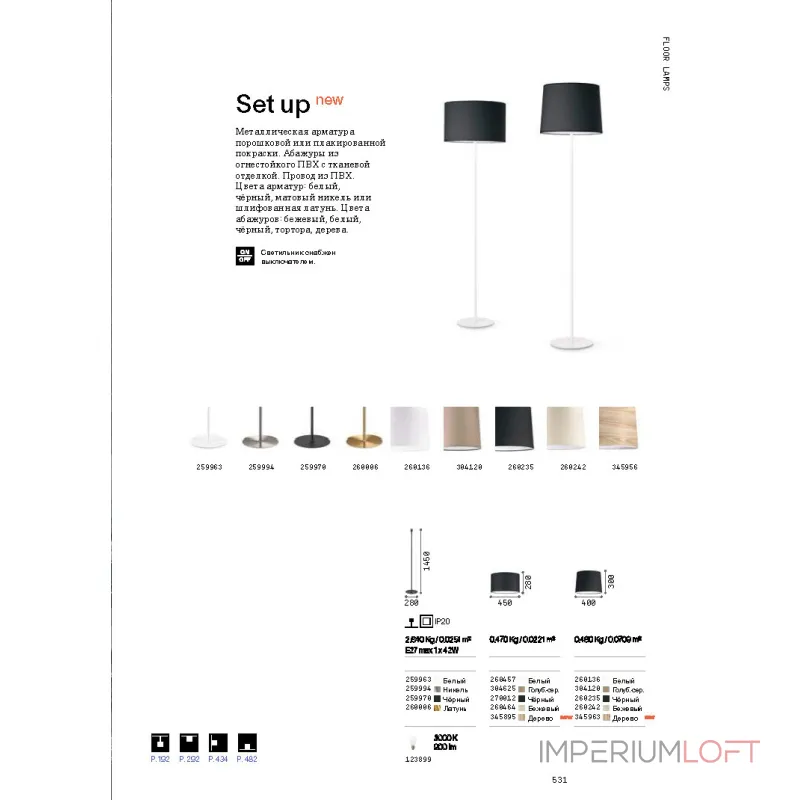 Абажур Ideal Lux SET UP 304120