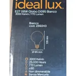 Филаментная лампа D95 8Вт 770Лм 3000K CRI90 Е27 230В Ideal Lux Globo 289243