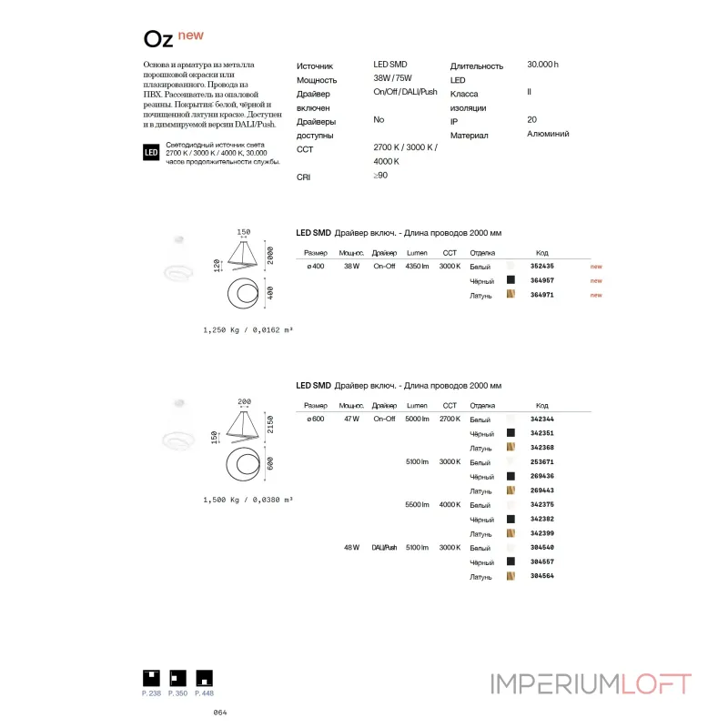 Подвесная люстра Ideal Lux OZ 342443 Подвесная люстра Ideal Lux OZ 342443