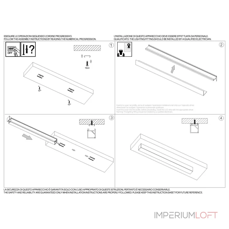 Накладной профиль Ideal Lux Quadro 267449 Накладной профиль Ideal Lux Quadro 267449