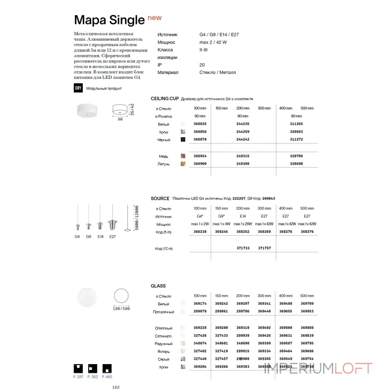 Подвесной модульный светильник Ideal Lux Mapa 371733